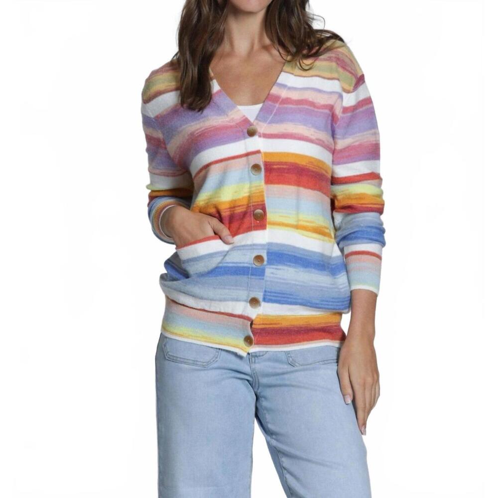 NEW APNY space dye cardigan in multi